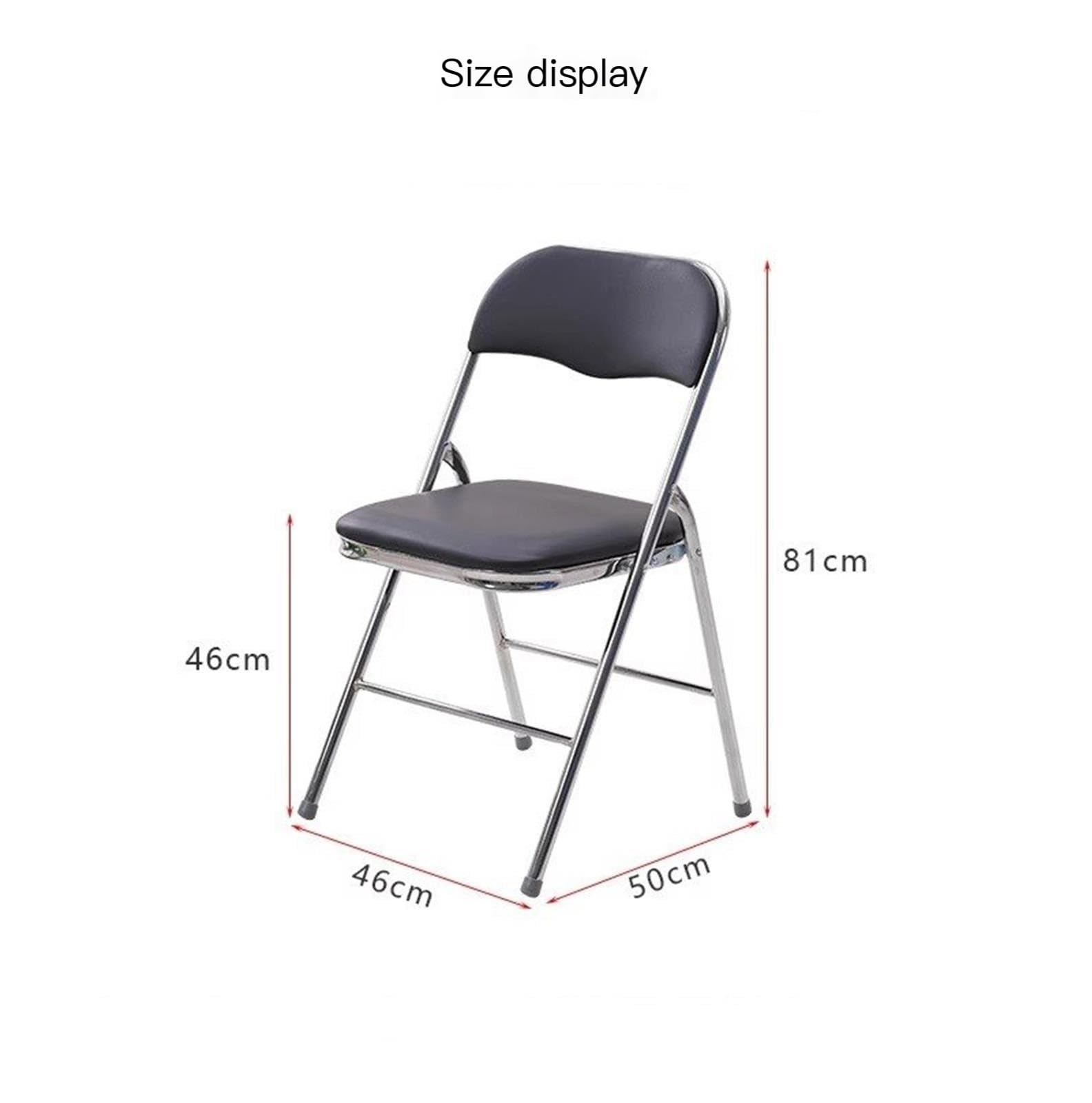DFEDHF Padded Metal Folding Chairs - Set of 4: Brown Color, Foldable, Stacking, Office or Home Use