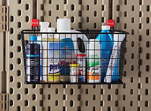 Rubbermaid Shed Accessories Large Wire Basket, Individual, Black, Ideal For Tools, Paintbrushes, Cleaning Items #TOP8