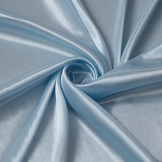 YYCRAFT Shiny Nylon Spandex Fabric by The Yard Lining Fabric 65" Wide Spandex Jersey Knit Fabric Use for Backdrop Curtain Wedding and Special Events(2 Yards,Baby Blue)