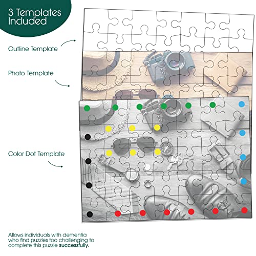 Keeping Busy Dementia Puzzles For Elderly - Large Piece Puzzles For Seniors - 35 Piece Jigsaw Travel Puzzle - Color Coded With Templates - Dementia Activities For Seniors - Easy Adult Puzzle #TOP2