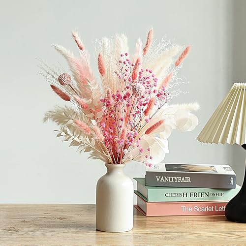 90pcs Flores Secas Pink Pampas Grass Decor miniatura 3