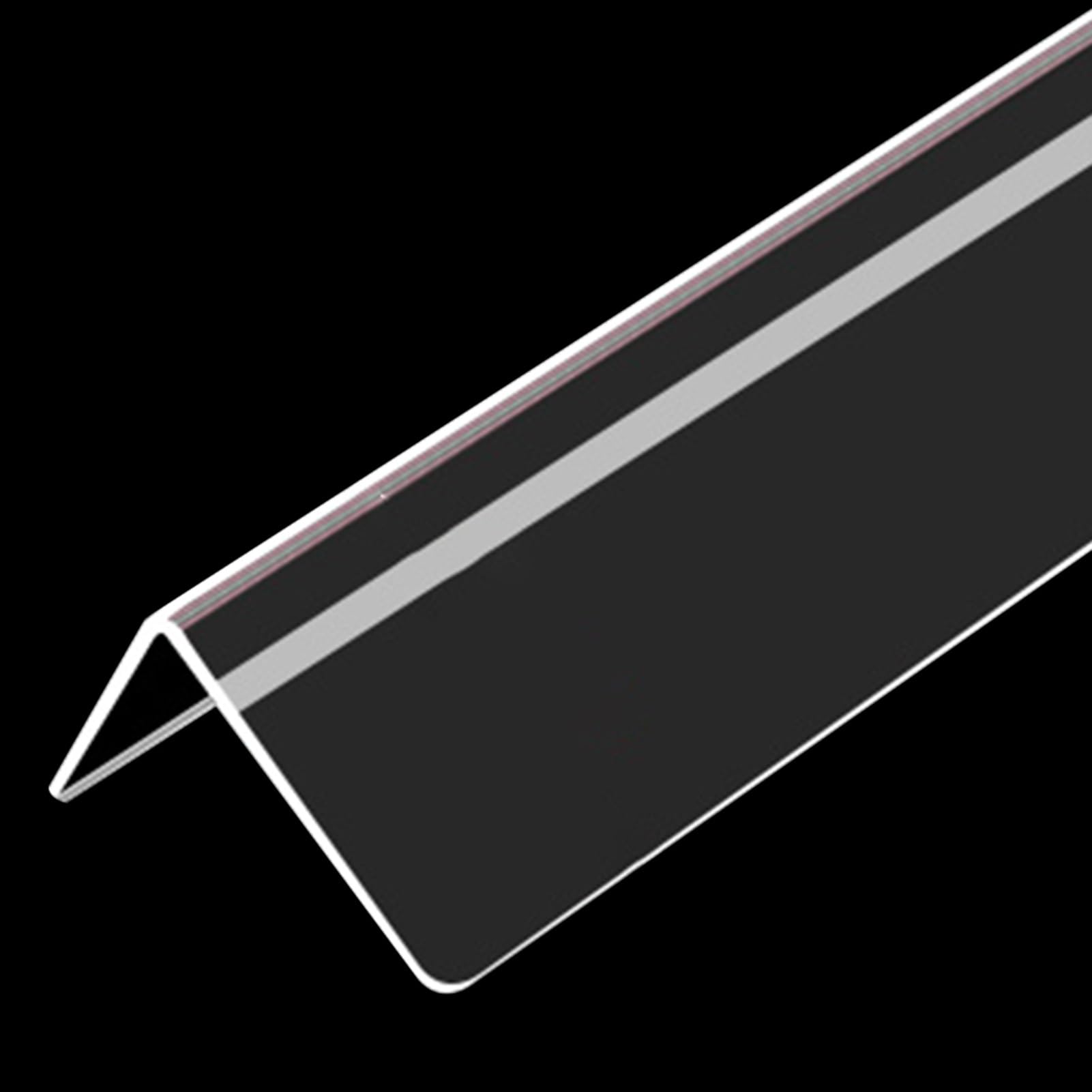 Floor Transition Strip Wall Edge Protectors Guards Transparent, Self Adhesive Edging Trim Bar, Child Safety Corner Guards for Furniture Desk Tiles, 1/1.2/1.5 m Long ( Color : WXH 1.7x1.7cm , Size : Le