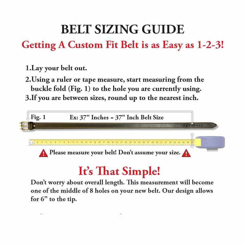 Full Grain Buffalo Leather 2-Hole Jeans Belt - Brown3