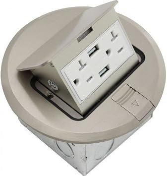FLBPU-DU-R-SS Round Pop-up Floor Box