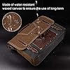 NEWHEY Sac Messenger Homme Sacoches Ordinateur Portable Cuir Vintage Toile Sac à Bandoulière Homme Imperméables Mallette d'affaires pour Travail et Scolaire 15.6 Marron #1