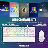 RedThunder K10 Wired Gaming Keyboard and Mouse and Wrist Rest Combo