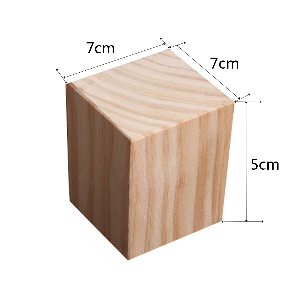 VGGBNG Wooden Furniture risers, 5 cm High Furniture Increased Device Furniture Feet Bed Furniture Risers Furniture Legs Wooden Bed Lifts Heavy Duty Wood Risers(7x7cm)