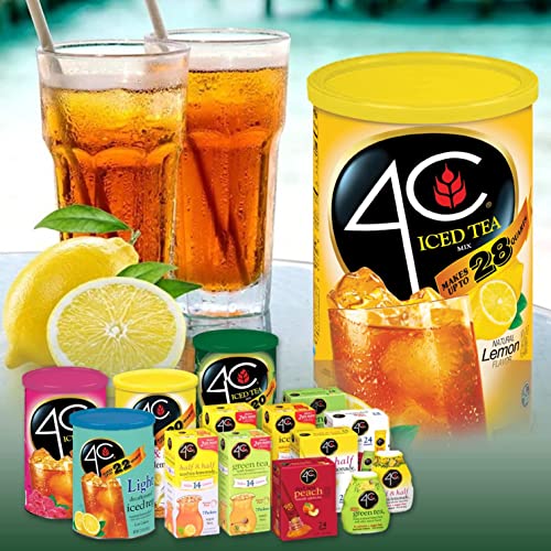 4C Powder Drink Mix Packets, Lemon Tea 1 Pack, 24 Count, Singles Stix On The Go, Refreshing Sugar Free Water Flavorings #TOP2