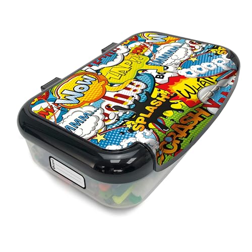 Image of ZIPIT Recycled Plastic Pencil Box for Kids, Large Capacity Pencil Case for School, Durable Stationery Organizer Box, Cartoon