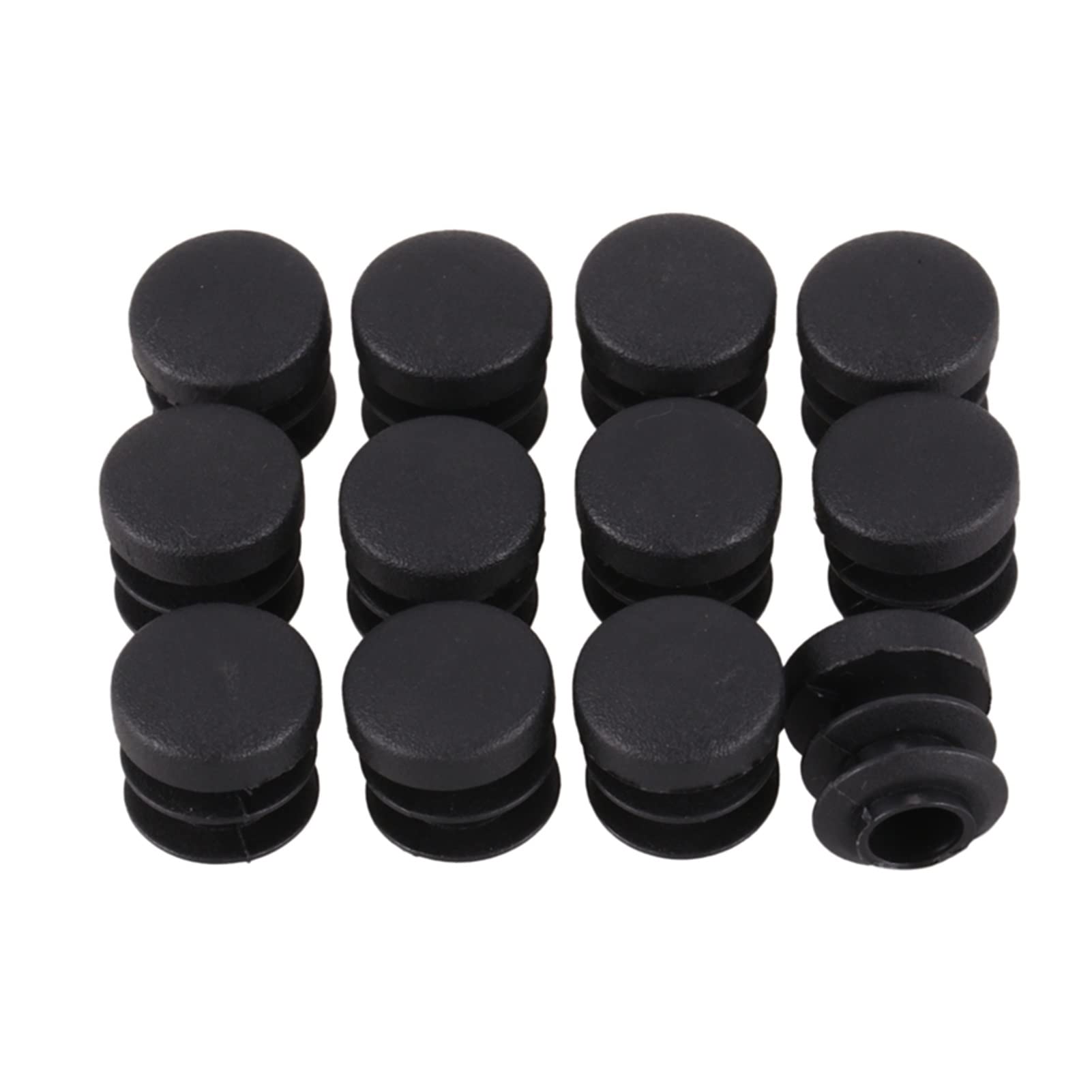 Fundas protectoras de 14 mm para patas de muebles tubulares, tapón de plástico de 12 uds