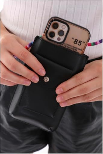 Little Things Telefon Çantası – Kartlıklı Askılı Çapraz Telefon Cüzdanı, Renkli İp Askı (Renkli İpli)