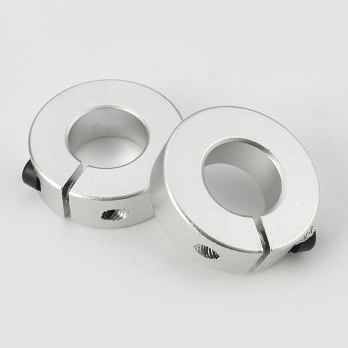 Clamp-on Shaft Collars for Positioning and Linear Motion Stops Aluminum Alloy 4pcs with 12mm Inner Diameter, Fixed Clamp Locking Collars on Axles and Rotary Axles