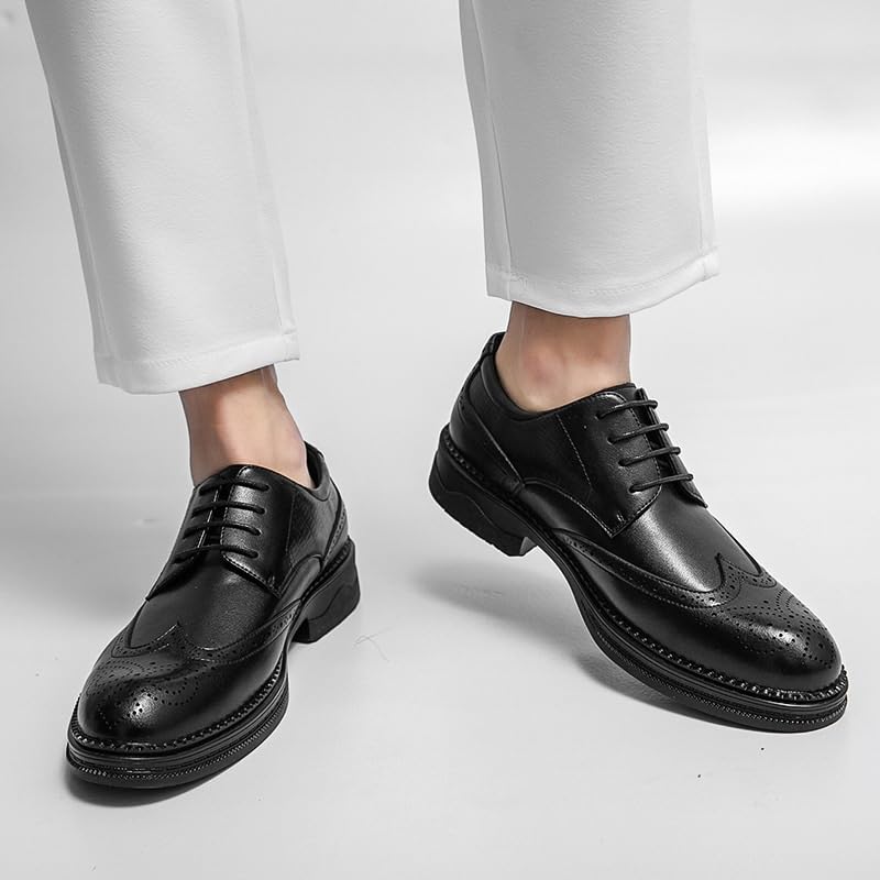 Men's Breathable Oxford Shoes Comfortable Business Lace-Up Softsole Walking Formal Derby Dress Shoes2