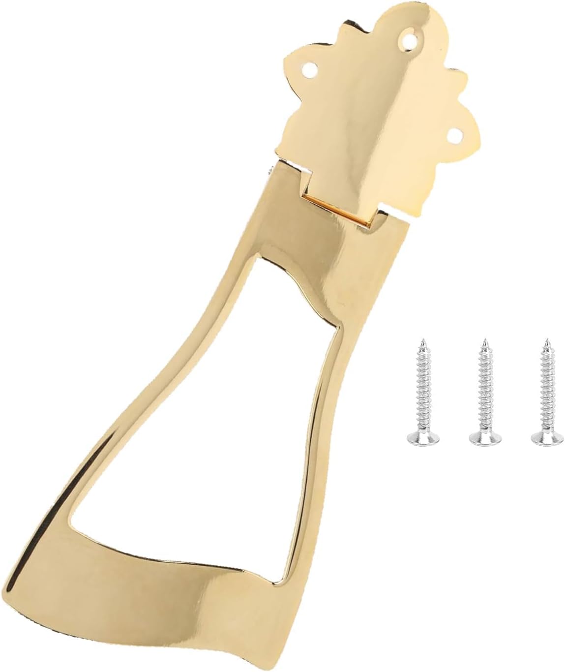 6 String Replacement Bridge Tailpiece for Jazz Archtop Guitar Bridge Trapeze Tailpiece, Solid Replacement Bridge Tailpiece Guitar Trapeze Tailpiece Bridge, Golden