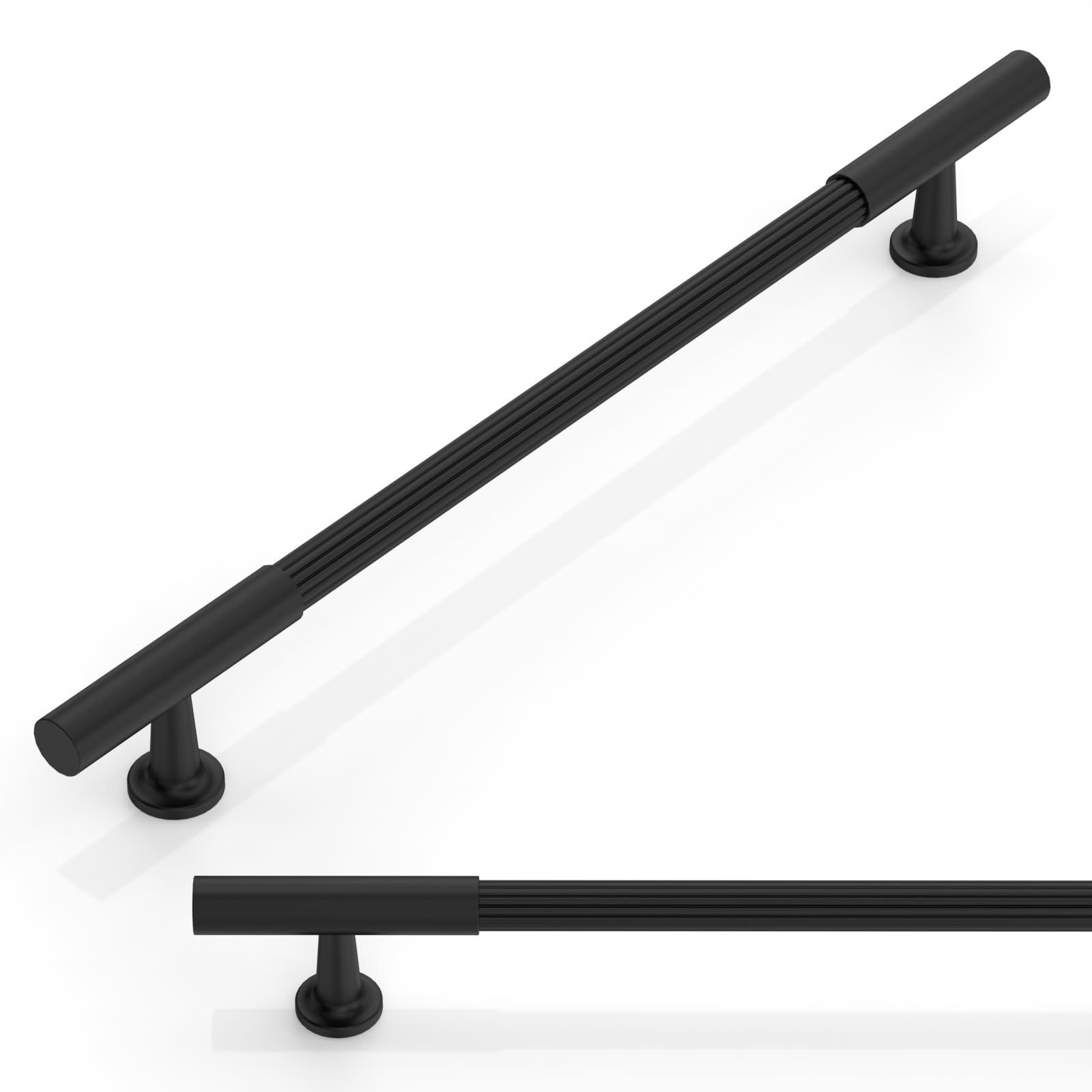 Talentedeco 10 Pack Matte Black Cabinet Pulls 7.5 Inch(192mm) Kitchen Cupboard Handles Cabinet Hardware for Drawer Pulls
