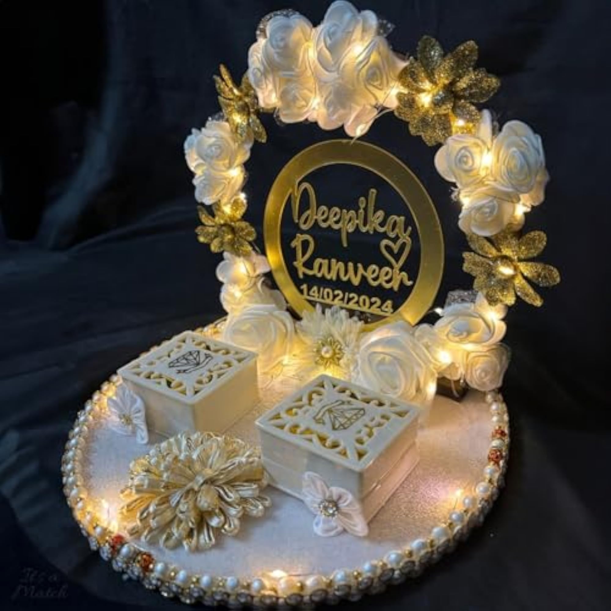 Personalized Wedding Engagement Platter