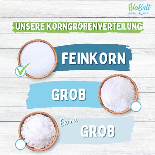 BioSalt Nortem Pearls Bio-Natives Meersalz 4x200 g Fein. 100% Natürliches Gourmetsalz. Reich an Mineralien. Gesundes Kochen. Unraffiniert, ohne Konservierungsstoffe.