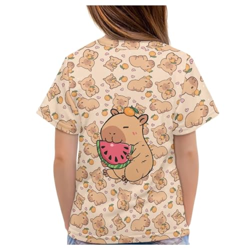 Image of WELLFLYHOM Kids Tshirts Girls Boys Short Sleeve Crewneck Tees Shirts Casual Sport Pullover Tops Size 3-16 Years