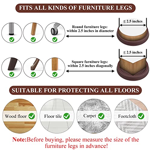 LronFensy Non-Slip Rubber Furniture Coaster Cups #TOP28
