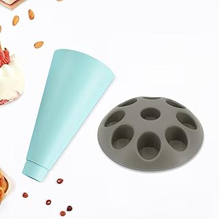 Plastic Pastry Piping Bag Stand 8 Icing Tip Holder Slots Cake Decorating Organizer for Baking Accessories (Blue，7.5 Inch)