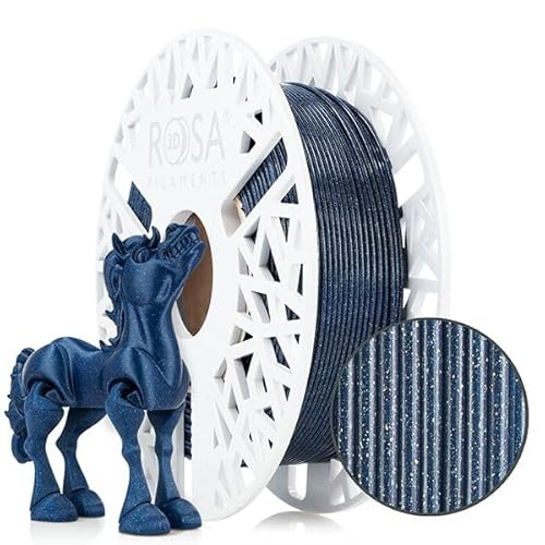 Filament ROSA 3D FILAMENTS PLA Niebieski Brokatowy/Mieniący (BLUE GLITTER)