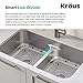 KRAUS Premier 32 in. Undermount 50/50 Double Bowl 18-Gauge Stainless Steel Kitchen Sink and Commercial Style Pull Down Faucet in Spot-Free Stainless Steel, KCA-1200
