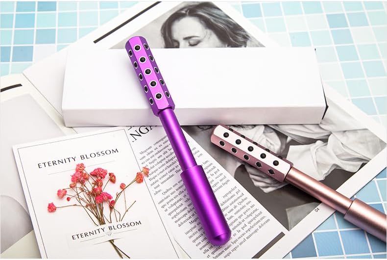 Beauty Massage Roller, Facial Massage Tool, 30 Germanium Stone Uplifting Face，Uplifting Face Massager Roller (Pink) - Image 7