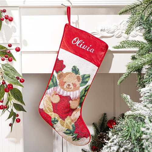MT WORLD Needlepoint Christmas Stockings with Name