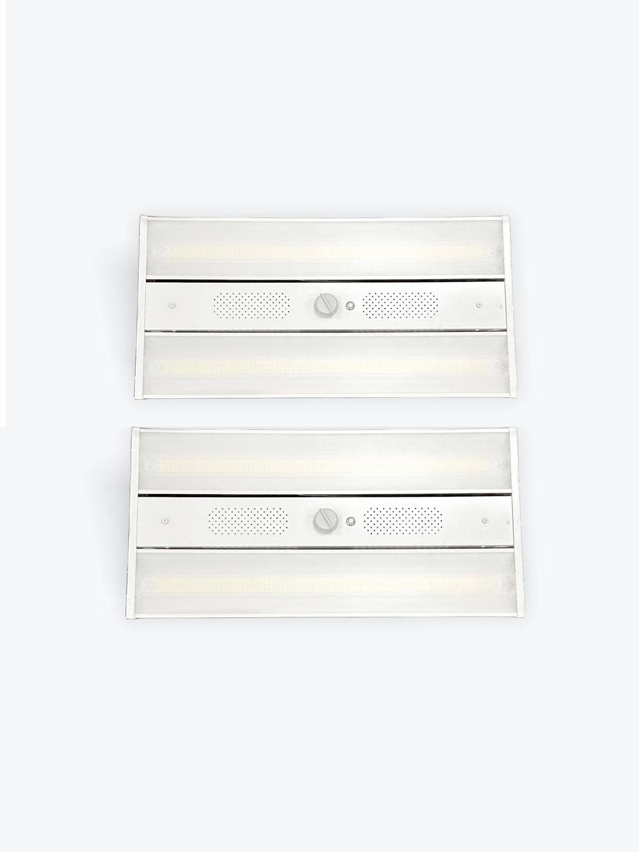 E2 LIGHTING 2 Pack 24,500lm 165W Linear High Bay w 15W Emergency Battery LED Shop Lights Dimmable, LED High Bay Lights for Warehouse, Energy Efficient Fixture, 2 Pack