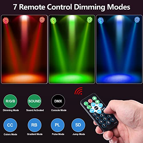 36 Led Par Lights, Rgb Par Can Light Stage Lights, 10 Modes Dj Lights Stage Lighting Uplights With Sound Activated Remote Control & Dmx Uplights For Events Wedding Party #TOP2