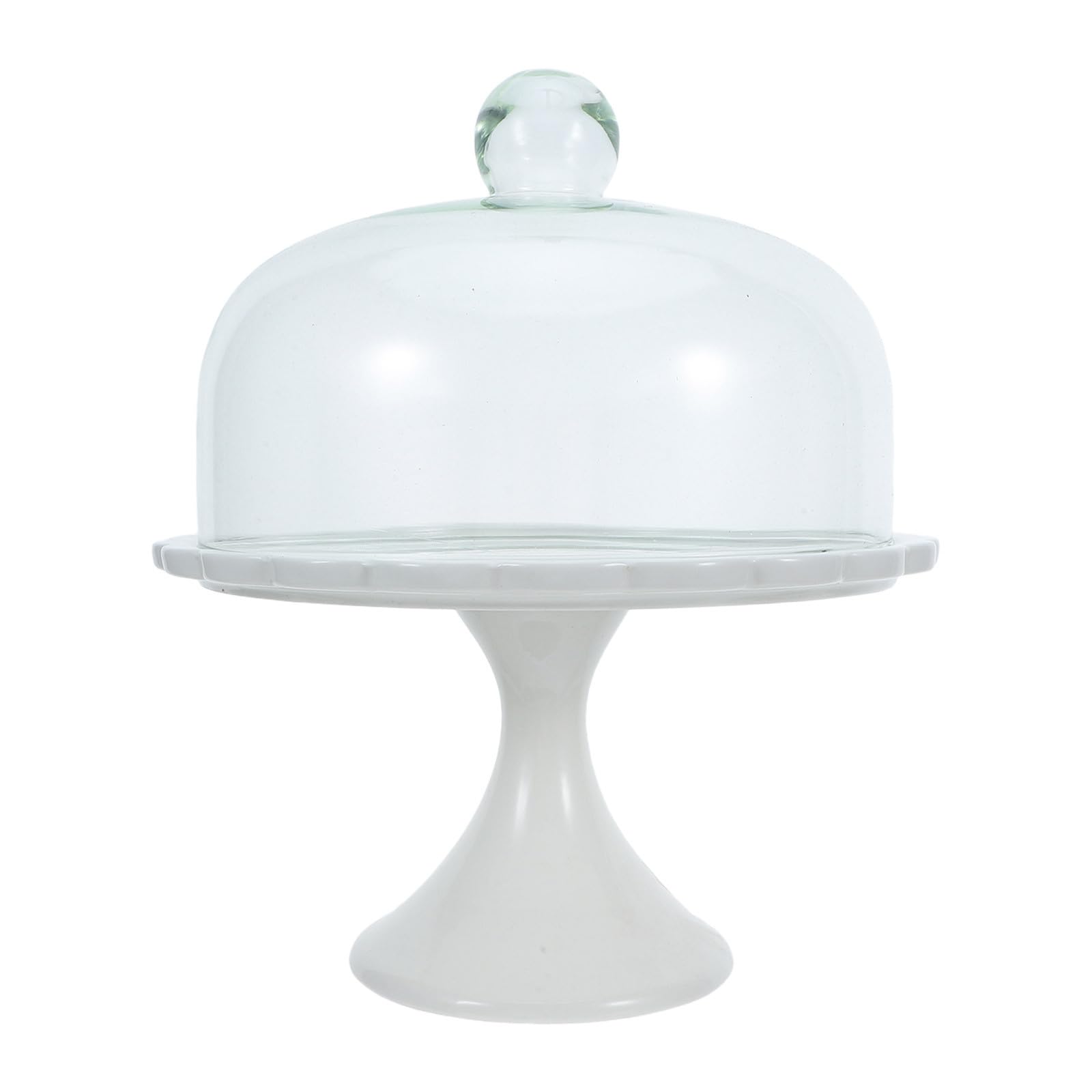 Présentoir à Gâteau Couverture en Verre en Céramique Fine et Design Minimaliste