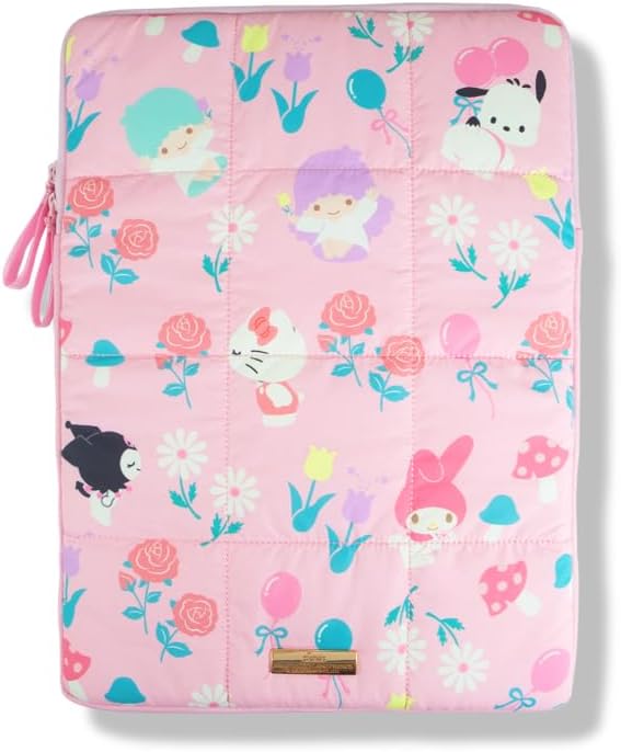 Sonix x Sanrio | Puffy Laptop Sleeve | 15-16 Inch, Quilted Pillow Puffer Laptop Carrying Case, Computer Sleeve | Hello Kitty & Friends Retro Vibes | Pink