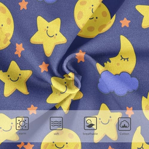 Little Girl Underwear Toddler Panties Kids Undies Star Moon Cartoon Soft Cotton Briefs 2T-8Y3