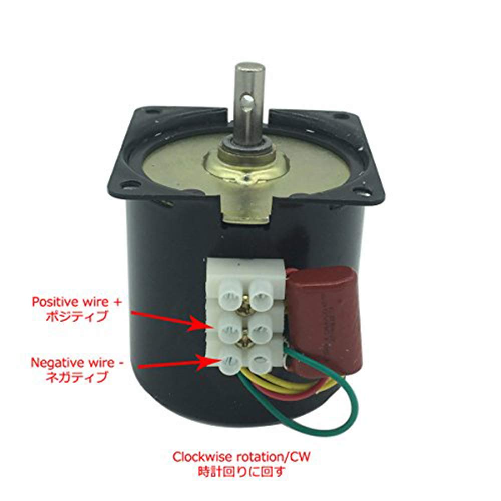 Bringsmart 60ktyz 110V 110rpm Ac Motor Low Noise Gearbox Electric Motor with 7MM Flange Couplings Barbecue High Torque 110V Synchronous AC Reduction Motor