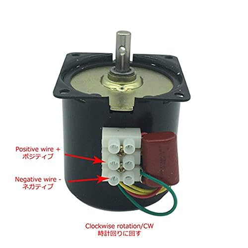 Miniatura 9 de Bringsmart 60ktyz 2.5rpm 110V AC Motor de baja velocidad Mini caja de cambios Motor eléctrico Barbacoa de alto par motor de engranaje de 110V Motor