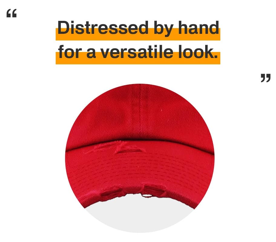 Image of KBETHOS Vintage Washed Distressed Cotton Dad Hat Baseball Cap Adjustable Polo Trucker Unisex Style Headwear