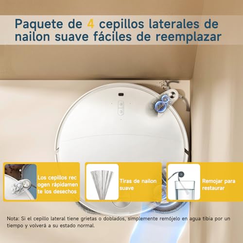 Miniatura 7 de 24 Piezas Aspiradoras Para Roborock Saros 10r Qrevo Curvx Qrevo Curv 2 Prox Curv 2 Pro: 2 Cepillos Principales,6 Bolsas Para Polvo,4 Filtros,6 Toallita,4 Cepillos Laterales,1 Cepillo,1 Destornillador