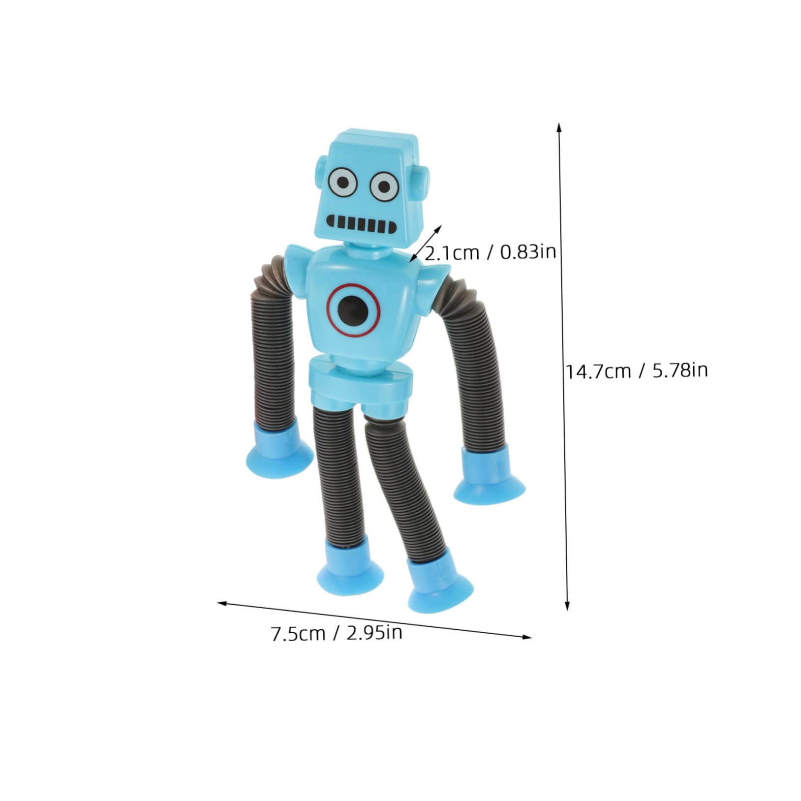 Toddmomy 4pcs Stretchy Suction Cup Robot Toys Telescopic Cartoon Interactive Boys and Girls Toys for Birthday Parties