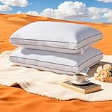 AiAngu Premium Canadian Goose Down Pillow King Size Set of 2 Pack, 1050+ Fill Power, 100% Cotton Shell, Luxury Hotel Quality Bed Feather Pillow for Side Back Stomach Sleepers(White,20' x 36')