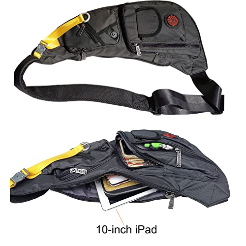 Innturt Nylon Sling Chest Bag Daypack Bicycle Travel Gym Backpack, S2-black, S, Sling Bag - Image 4