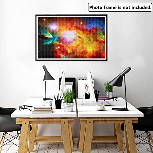 Yomiie 5D Diamond Painting Universe Full Drill By Number Kits, Planet Nebula Diy Paint With Diamonds Arts Milky Way Star Cluster Crystal Embroidery Craft For Home Wall Decoration (20X12 Inch, 2 Pack) #TOP1