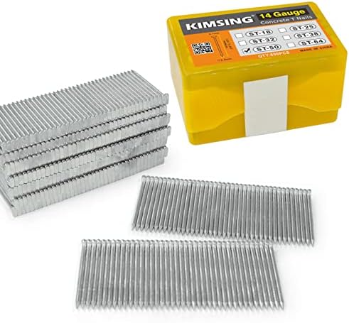KIMSING 14 Gauge 2-Inch (50mm) Concrete Nails 800PCS/Box