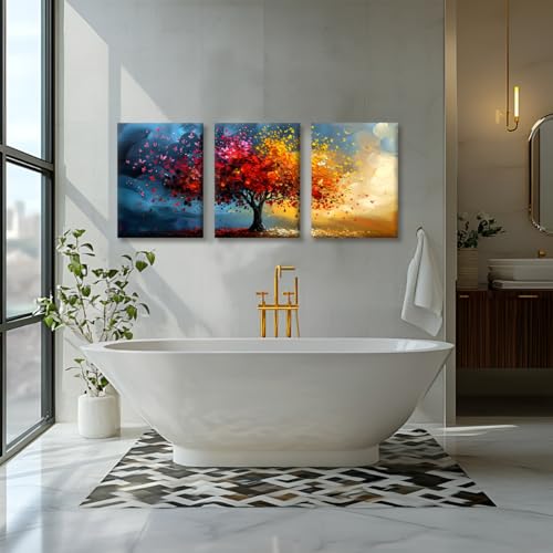 Triptyque Toile Tree of Life 30x40 Imperméable YWQQ