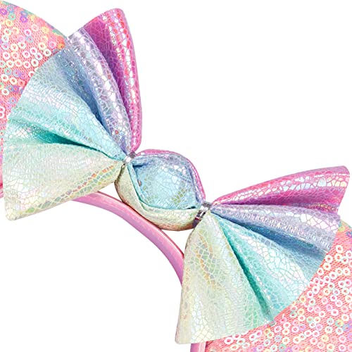 Image of FANYITY Mouse Ears, Sequin Mouse Ears Headband for Boys Girls Women (candy)