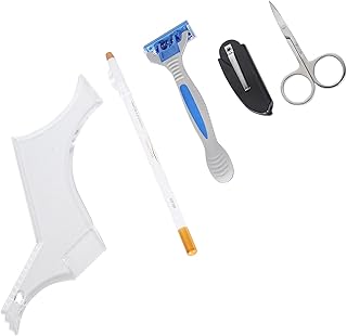 Conjunto de preparação de barba, pente dobrável para modelagem de barba Conjunto de ferramentas para modelagem de barba Ferramenta de modelagem de barba para casa para salão de beleza