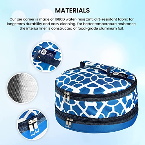 Pete's Choice Pie Carrier, Round Thermal Casserole Carrier, Reusable Insulated Lunch Cooler Bag, Lightweight And Durable, Bags For Picnic, Potluck Trip #TOP3