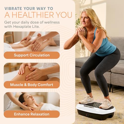 Lifepro HexaPlate Lite Vibration Plate Exercise Machine with Magnetic Acupoints - Full Body Vibration Platform for Beginners and Recovery - Lymphatic Drainage Massager for Muscle Toning and Fitness by Lifepro - Used condition - Image 3