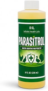 Parasitrol 닭 및 뒷마당 무리를 위한 가금류 물 첨가제 - 장 건강, 깨끗한 물 시스템 및 전반적인 무리 건강 지원 - 허브 블렌드 - 계란 생산 및 활력 촉진(226.8g(8온스)