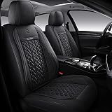 LEYJOIN Faux Leather Full Coverage Car Seat Covers Universal Fit for 5 Passengers Cars SUVs Trucks w