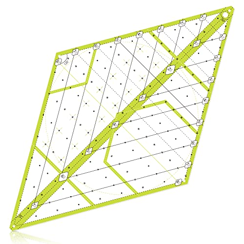 Kanayu 60 Degree Diamond Ruler Acrylic Patch Templates 60 Degree Triangle Ruler For Quilting Sewing Piecing #TOP3
